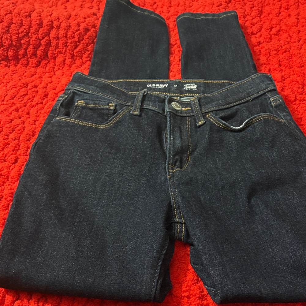 Old Navy Dark Indigo Straight Leg Jeans